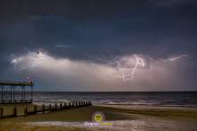 Thunderstorm near the pier